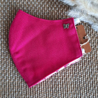Pink canvas face mask - Grace Accessories 